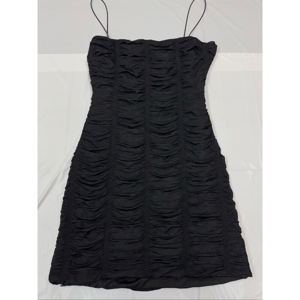 Windsor Black Ruched Mini Dress Size X-Small